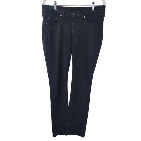 Rag & Bone Capri Cropped Mid Rise Ankle Jeans in Black Size 30 - Picture 3 of 10